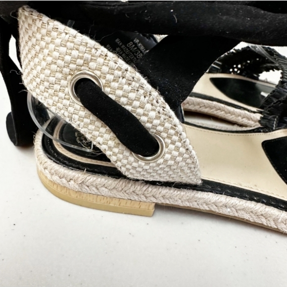 Vince camuto Black jute kimono sandals sz 7.5 new. - Picture 7 of 9